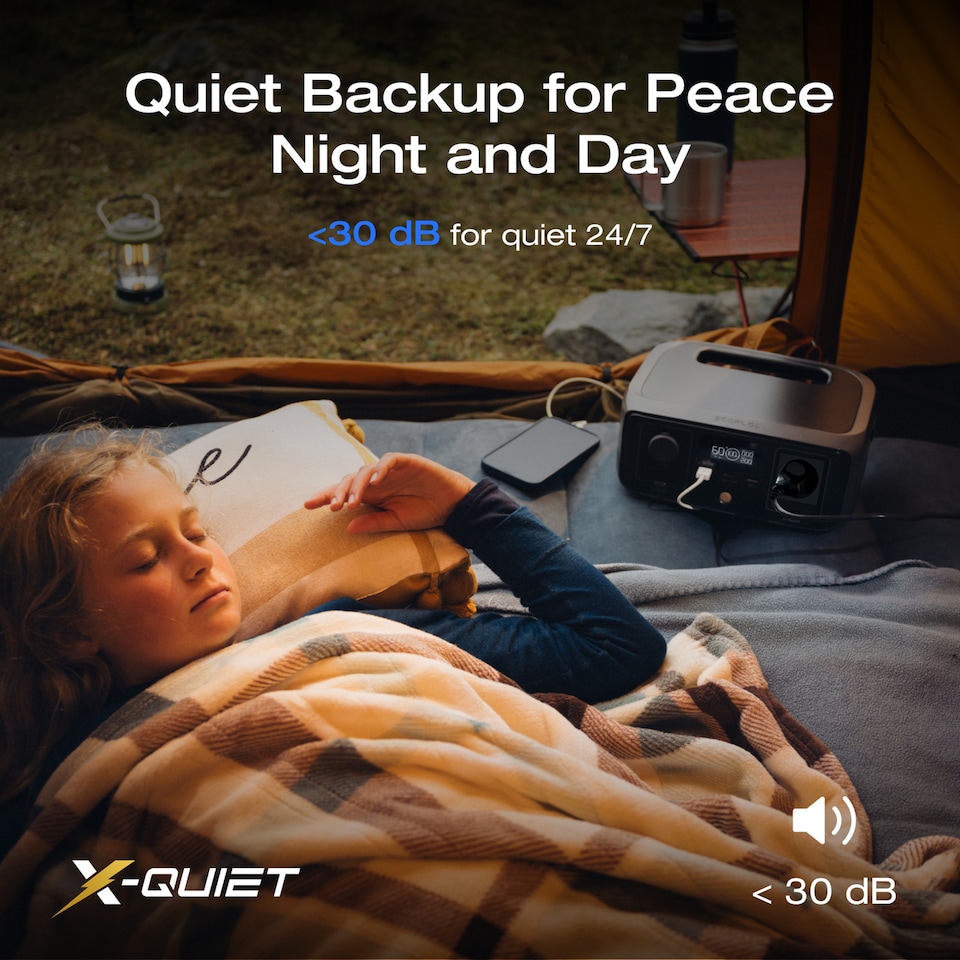 image 1 of EcoFlow River 3 UPS Portable Power Station with 245wh capacity & 600w max power output