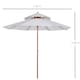 image 5 of Outsunny Garden Patio Parasol Sun Shade Outdoor Umbrella Canopy Cream