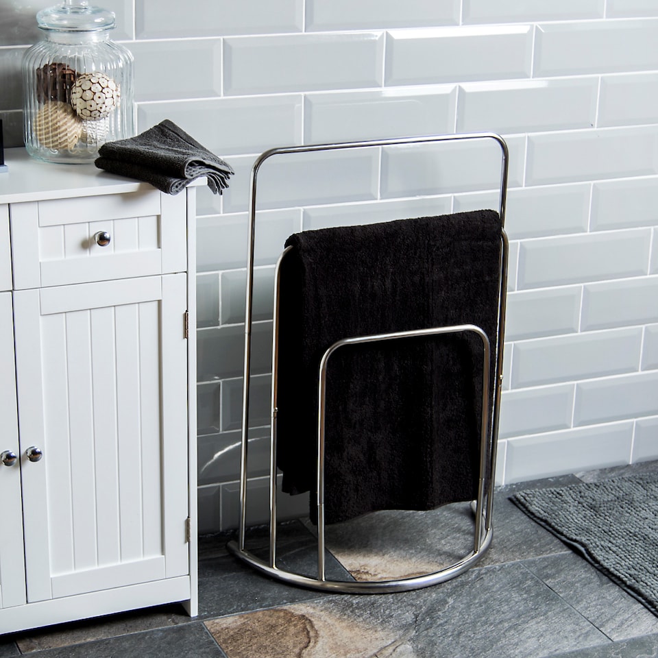 image 1 of Bath Vida 3 Tier Towel Stand, Curved
