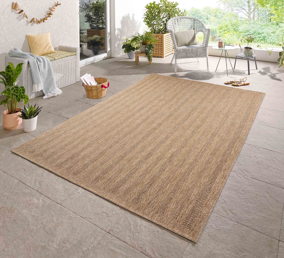 image 1 of Modern Herringbone Design Outdoor-Indoor Waterproof Rugs