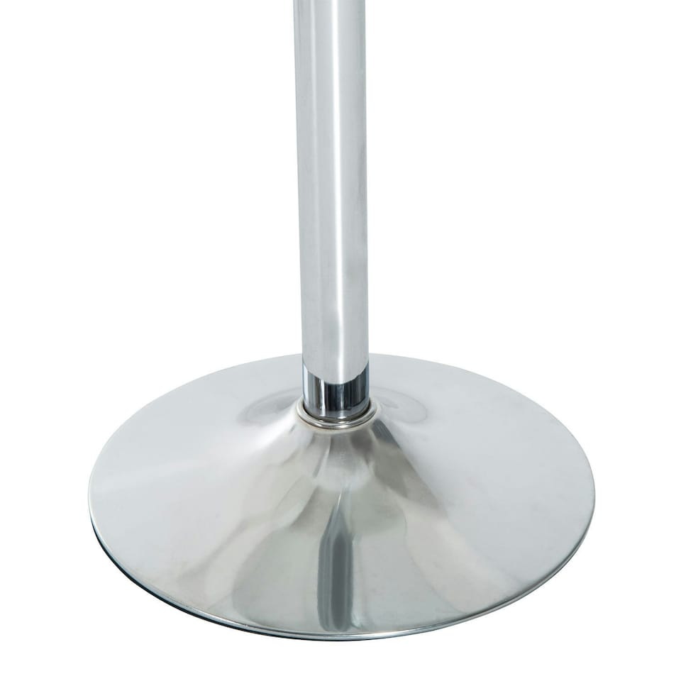 image 1 of HOMCOM Round Dining Table Bistro Pub Counter w/ Tempered Glass Top for Kitchen