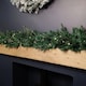 image 5 of 1.8m Plain Green Christmas Garland with 164 Tips and 50 Warm White LED Lights