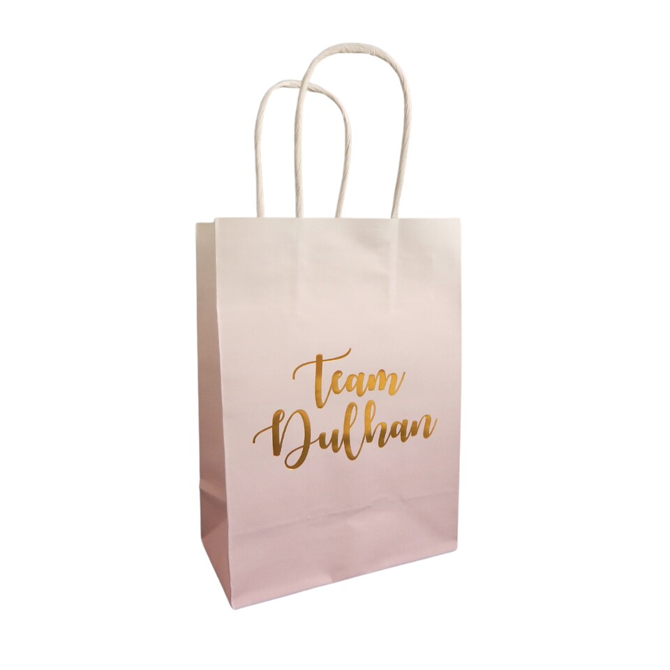 Team Dulhan Treat Bags (10pk) - Pink & Gold