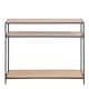 image 2 of Seaford Console Table, 2 Shelves in Black and Oak