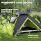 image 6 of Outsunny 3-4 Man Camping Tent Portable with Bag, Quick Setup, Dark Green