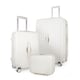 image 1 of 3 Piece Luggage Set with Vanity Case, Carry-On & Large Suitcase | White | Off White