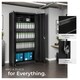 image 4 of Filing Cabinet Blain - 5 height-adjustable shelves, lockable doors | Black | black | 80 x 40 x 180 cm | 1