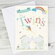image 7 of Personalised Hessian Elephant Twins Card