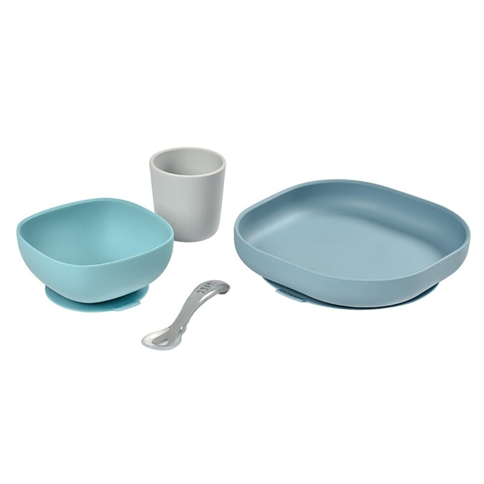 image 1 of Béaba Silicone Meal 4pcs Set Jungle Mist