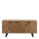 image 2 of Brighton 3 Door Sideboard in Oak with Herringbone Effect