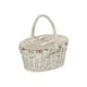 image 1 of White Wash Lidded Basket with Lining Multi | Garden Rose | One Size