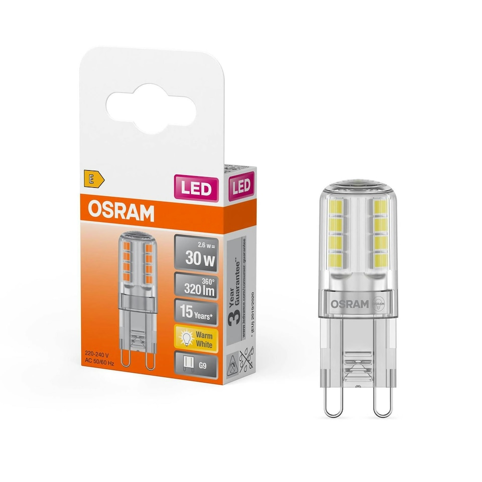 image 1 of OSRAM Non Dimmable LED PIN Lamp Light Bulb with G9 Base 6 Pack