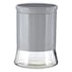 image 2 of Interiors by Premier Grey Steel Wrap Glass Storage Jar, 1500ml Capacity, Modern Design with Grey Steel Lid, Kitchen Storage
