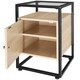 image 3 of Bedside table Kidderminster 40x43x60.5cm with shelf & cupboard Brown | Light Wood
