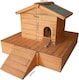 image 3 of Actiaspet Floating Wooden Duck House with Nesting Area | Weatherproof Outdoor Shelter