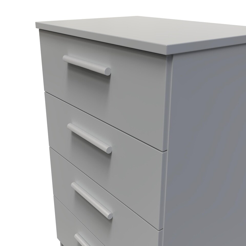 image 1 of Trent 4 Drawer Midi Chest of Drawers in Dusk Grey (Ready Assembled) | Grey | Dusk Grey