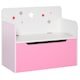 image 1 of HOMCOM Kids Wooden Toy Box Children Storage Chest Bench Organiser Safety Hinge | Pink | 60 x 30 x 50cm