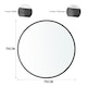 image 10 of Living and Home 70cm Nordic Round Bathroom Wall Mirror | Black | 70cm