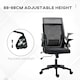 image 8 of Vinsetto Mesh Office Chair for Home with Lumbar Support, Flip-up Arm, Wheels White
