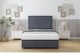 image 2 of Sloomy Harrington Steel Plush Divan Bed Base 2 Drawers Foot-End With 26 Inch Strutted Headboard & 12 Inch Matching Footboard | Grey | Steel | Double | 1