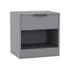 image 1 of 1-Drawer Bedside Table with Storage Black | Grey / Set of 1