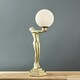 image 1 of ValueLights Pair of Gold Table Lamp With Glass Globe Shades Gold