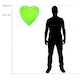 image 3 of Lime Green Heart Shape Foil Helium Balloon 46cm / 18 in