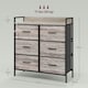 image 7 of HOMCOM Bedroom Chest of Drawers 6 Drawer Dresser w/ Shelf, Grey Wood Effect