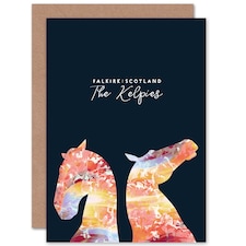 Marble Kelpies Falkirk Scotland Art Card