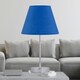 image 4 of Set of 2 Chrome Touch Operated Table Lamps with Royal Blue Shades Chrome | Blue