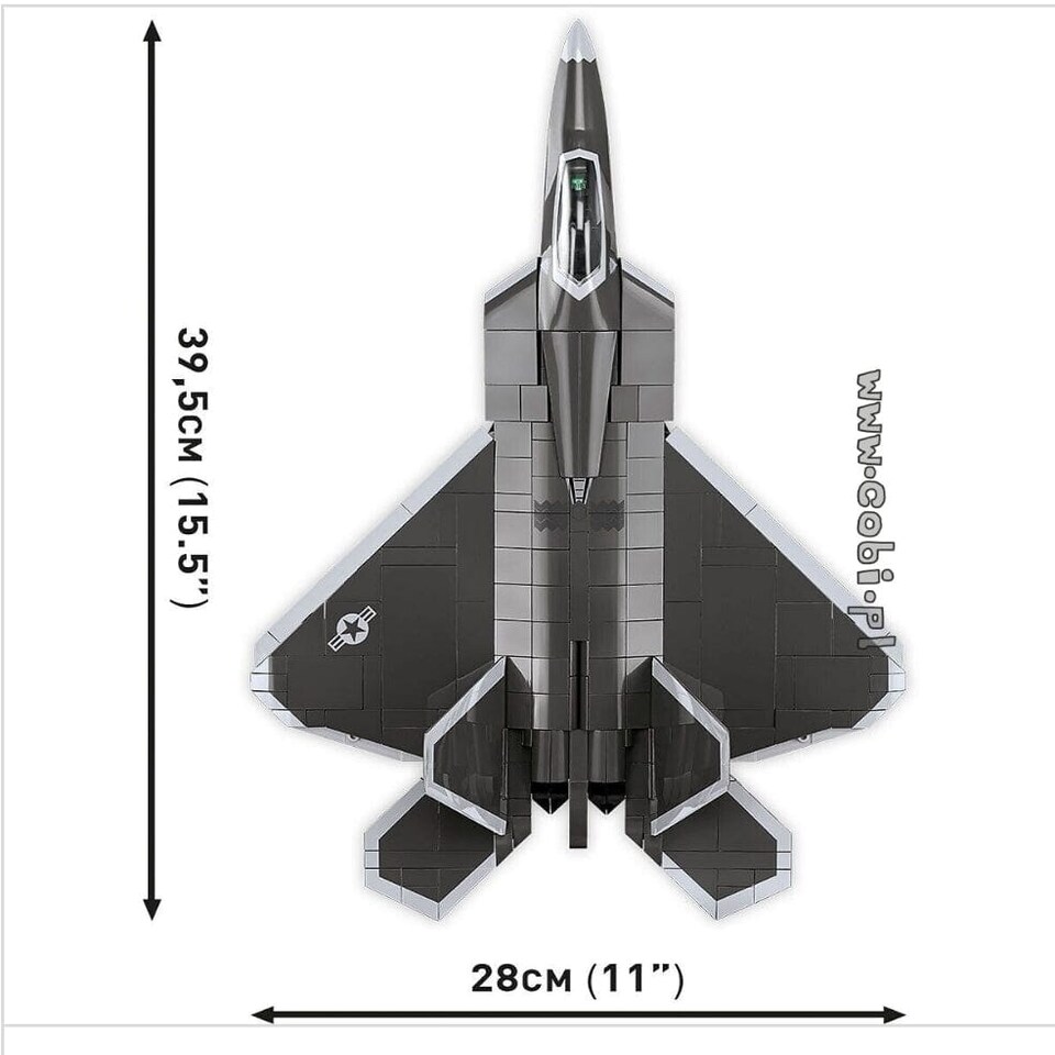 image 1 of Lockheed F-22 Raptor brick plane model - COBI 5855 - 695 bricks