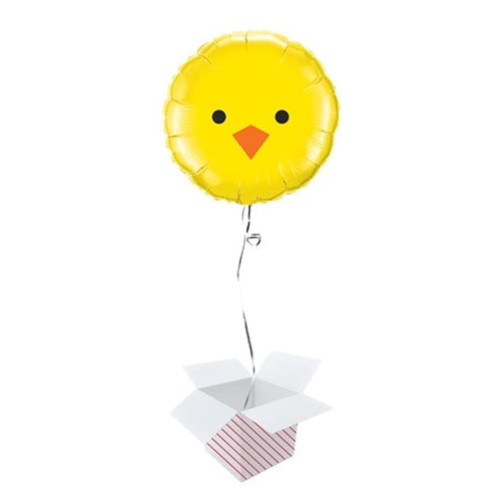 Baby Chick Easter Foil Helium Qualatex Balloon - Inflated Balloon in a Box