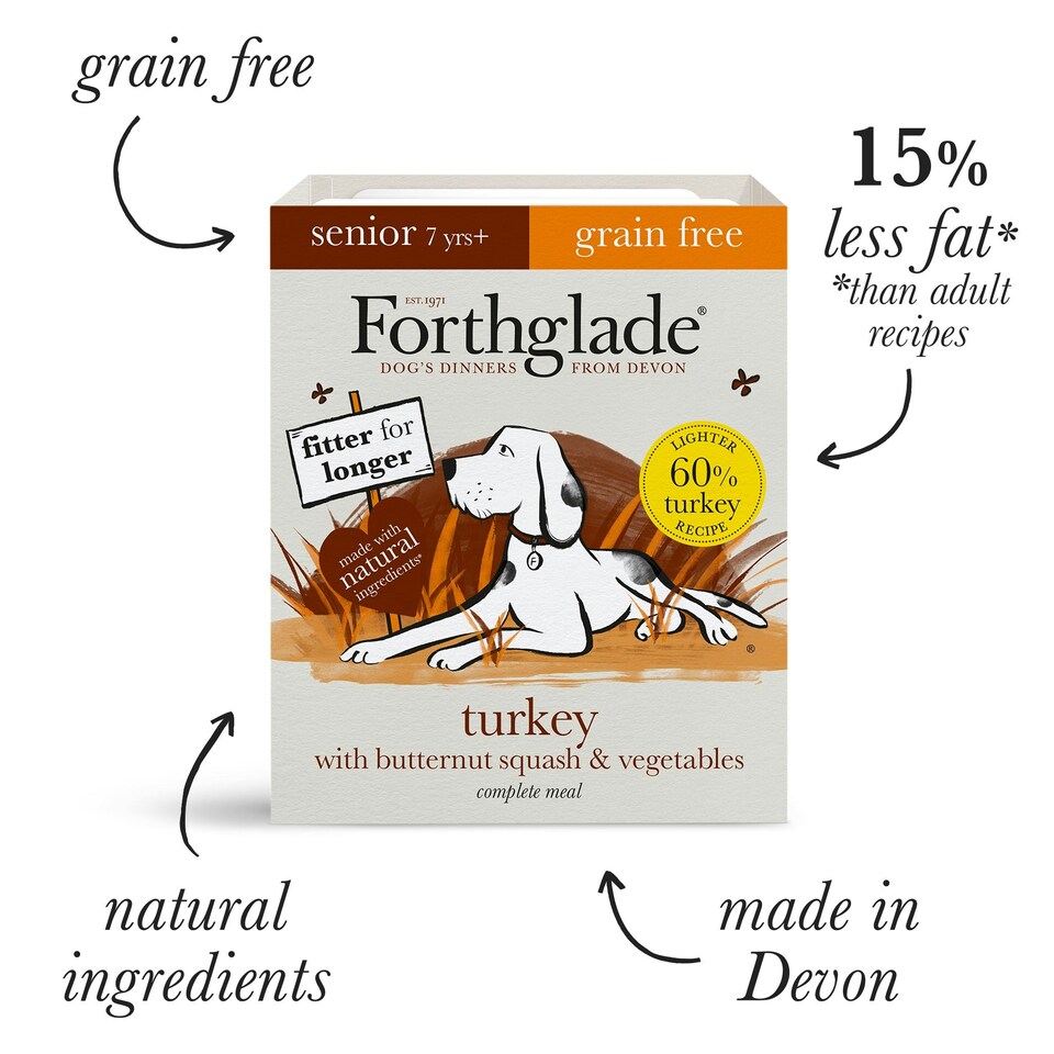 image 1 of Senior Turkey & Butternut Squash Wet Dog Food (18x395g)