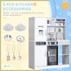image 7 of AIYAPLAY Play Kitchen, Pretend Toy Set, Kids Kitchen Playset with Sounds and Lights Cooking Stove, Running Water, Coffee Maker Refrigerator, Microwave, Accessories, Gift for Girls and Boys