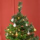 image 8 of HOMCOM 1.8m 6ft PreLit Artificial Christmas Tree 200 LED Xmas Tree Holiday Decor with Decorative Balls Ornament Metal Stand