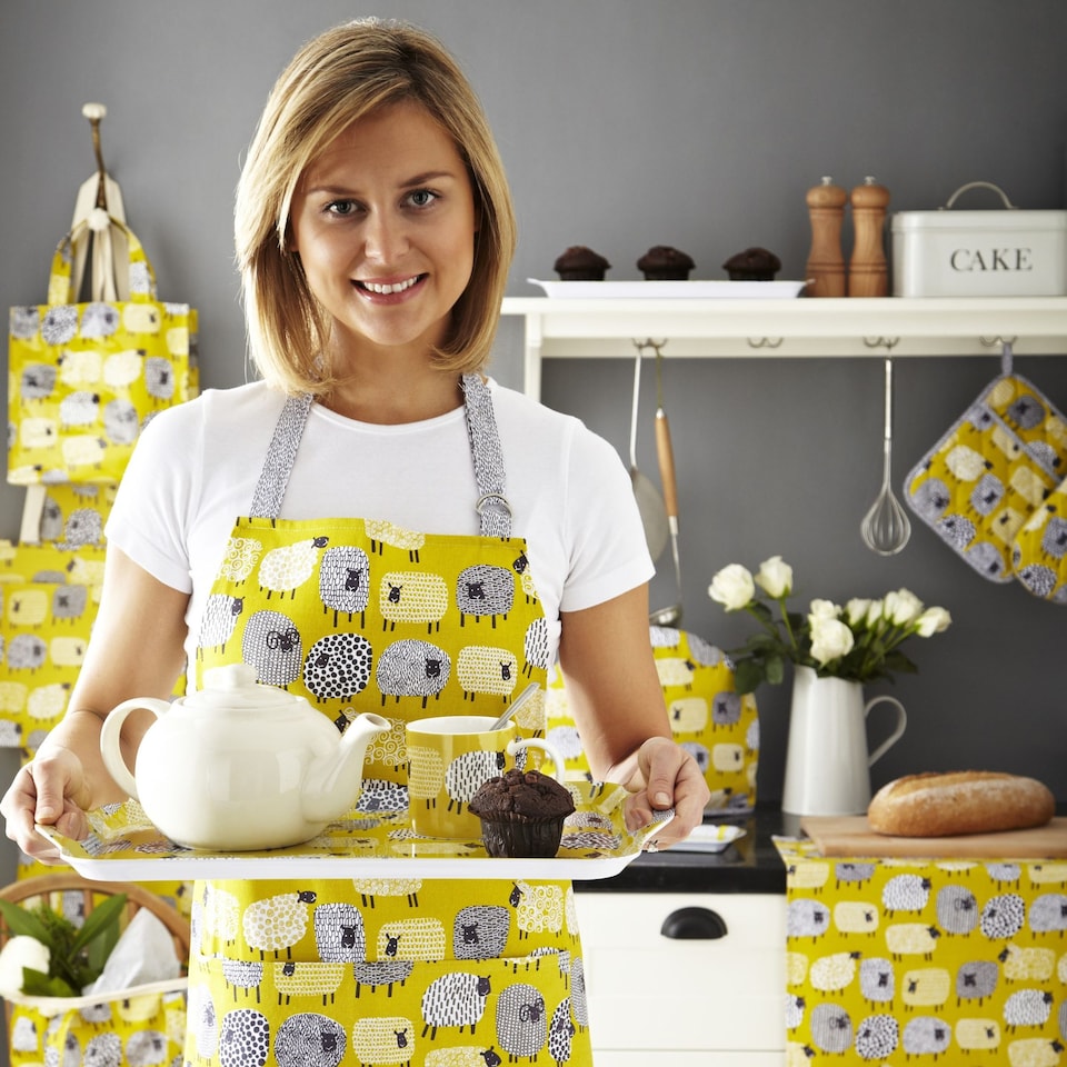 image 1 of Ulster Weavers Dotty Sheep Packable Bag Yellow