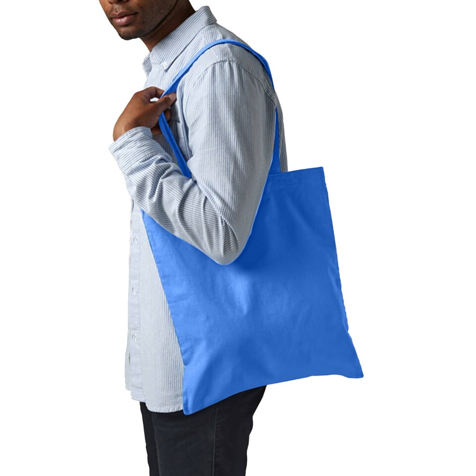 image 1 of Westford Mill Promo Bag For Life - 10 Litres (Pack Of 2) - Cornflower - One Size
