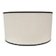 image 1 of ValueLights Eva Natural Linen Fabric Black Trim Large Light Shade | Cream