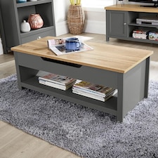 Coffee Table Lift Up Occasional Reception Storage Shelf Avon