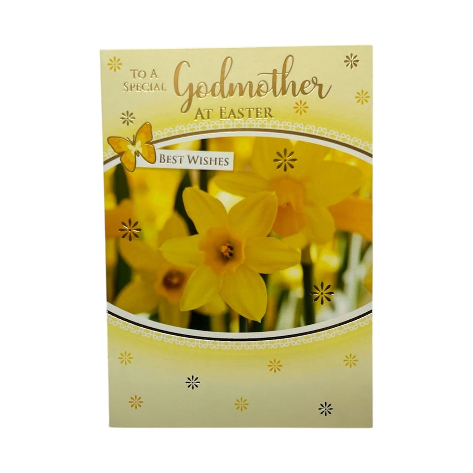 image 1 of To A Special Godmother Yellow Daffodil Flowers Design Easter Card