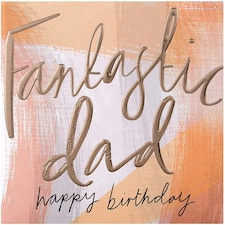 Contemporary Embossed Text Design Dad Birthday Card