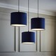 image 2 of ValueLights Torbery Set of 3 Navy Nesting Ceiling Light Shades and Bulbs