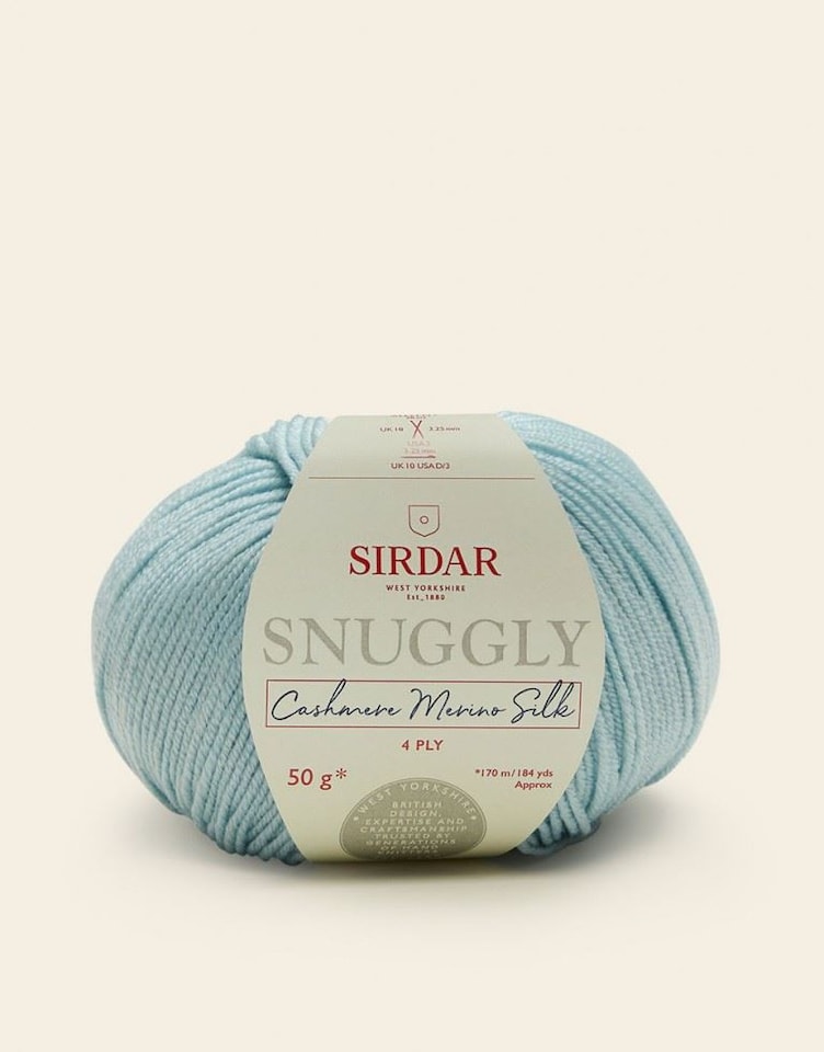 Sirdar Turquoise Snuggly Cashmere Merino Silk 4 Ply Yarn (Value Pack 10 x 50g Balls) For Crochet, Knitting - 170m per ball