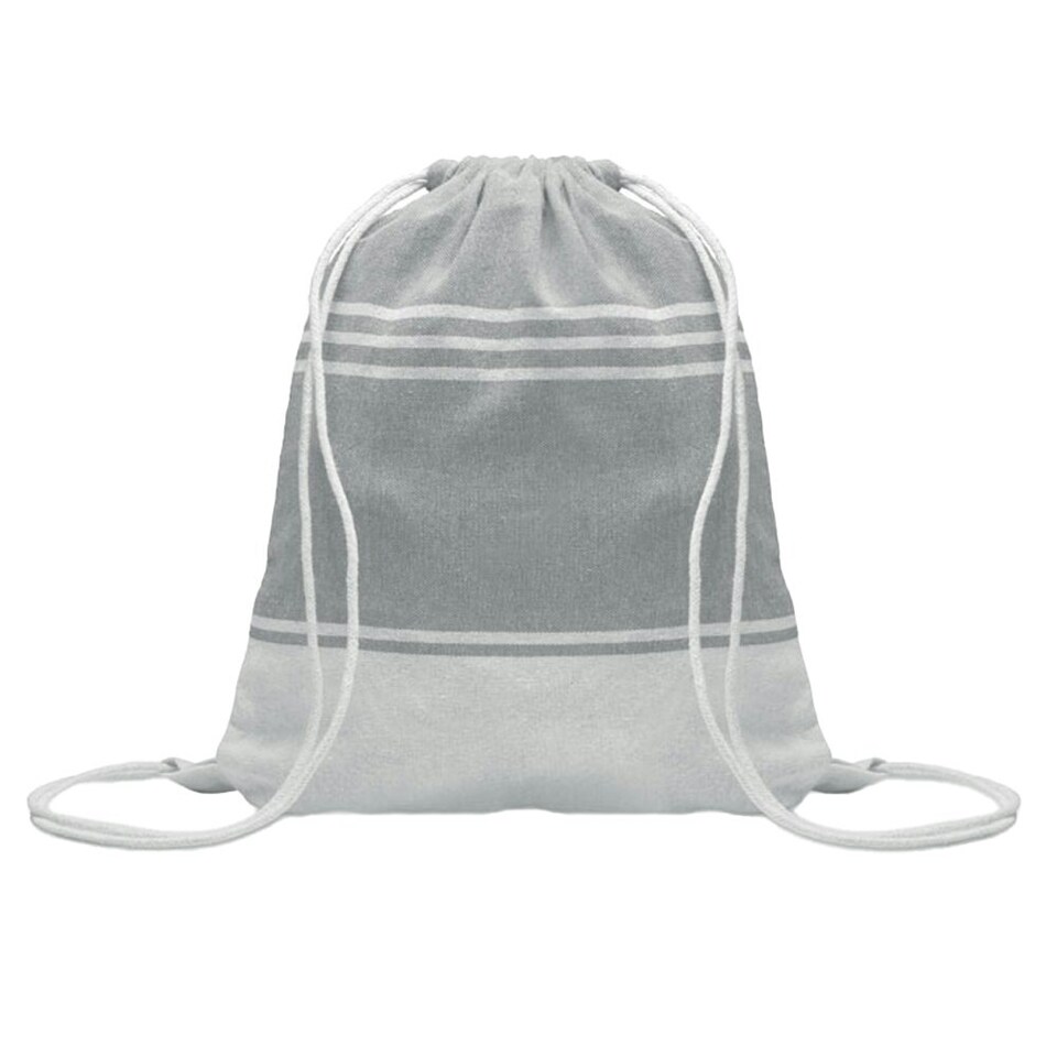 image 1 of MidOcean Hammam Towel Drawstring Bag Set - Grey - One Size | Grey | One Size