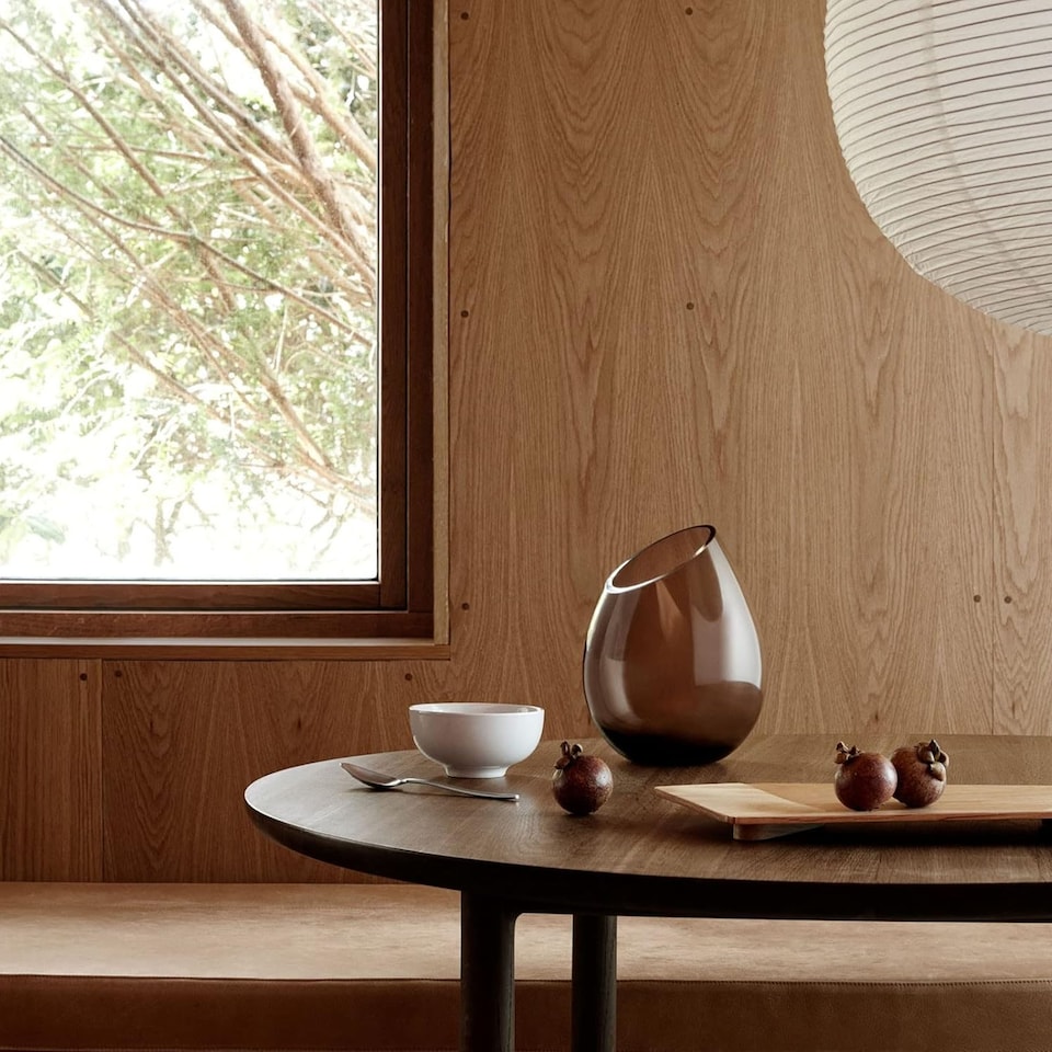 image 1 of Blomus Drop Glass Vase 12.5cm - Smoke