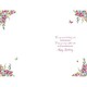 image 2 of Happy Birthday Card Floral Text Just 4 U