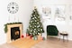 image 1 of Charles Bentley Luxury 6ft Faux Hinged Nordic Spruce Christmas Tree Green