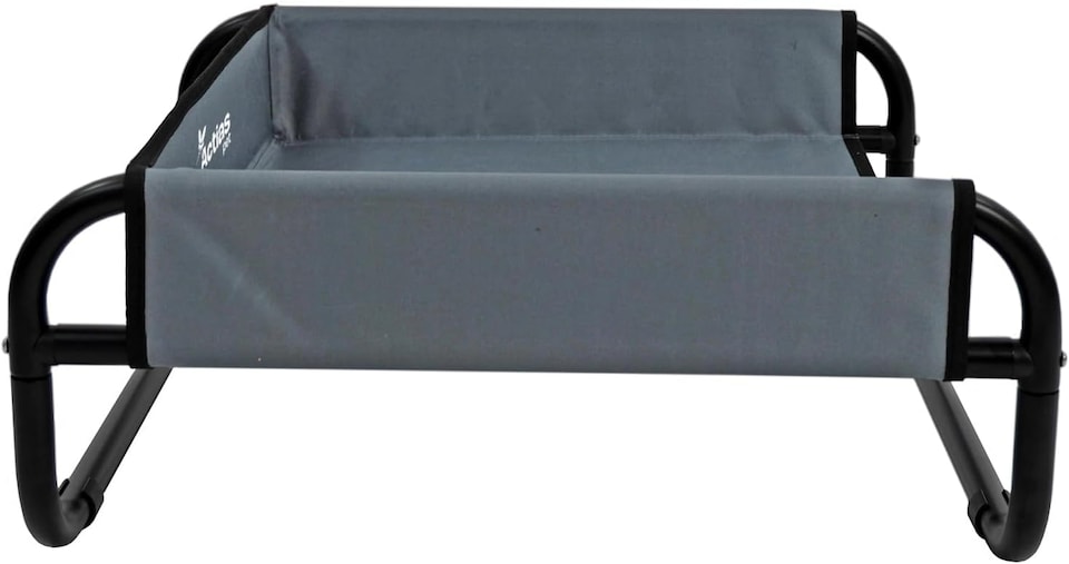 image 1 of Actiaspet Elevated Dog Bed Steel Frame Raised Pet Cot Black or Grey (Grey, Small)