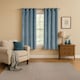 image 6 of Dusty Blue Velvet Blackout Eyelet Curtains - 46x54 Inch Drop - 2 Panel | Blue | One Size