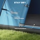 image 4 of Outsunny 3000mm Waterproof Camping Tent with Porch & Sewn in Groundsheet, Blue